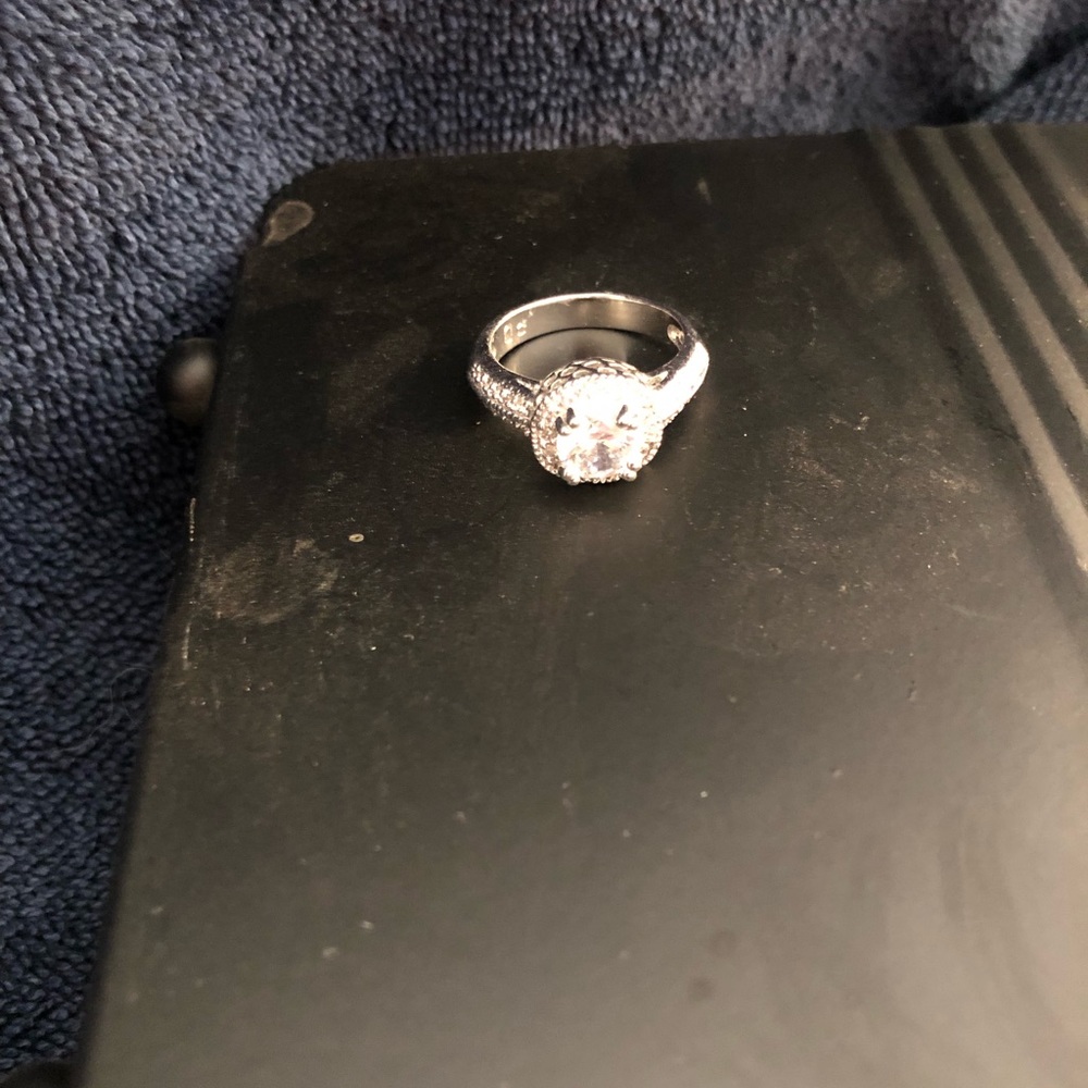 Premier jewelry silver ring with stone. Size 8